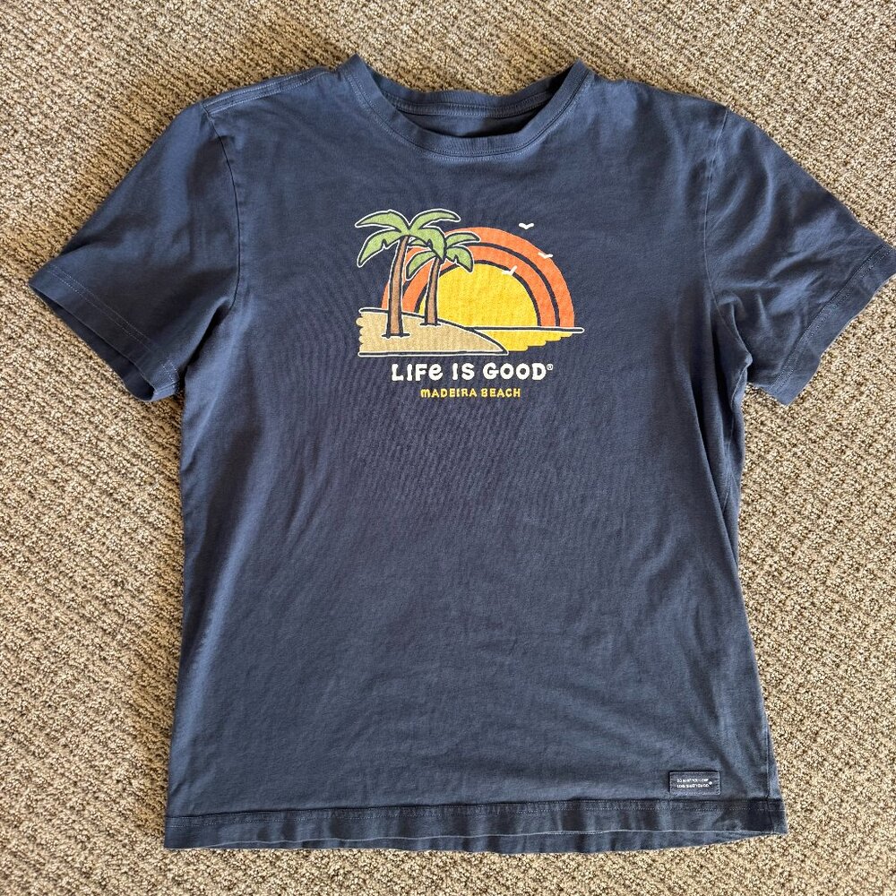 Life is Good Madeira Beach Cotton T-Shirt - S